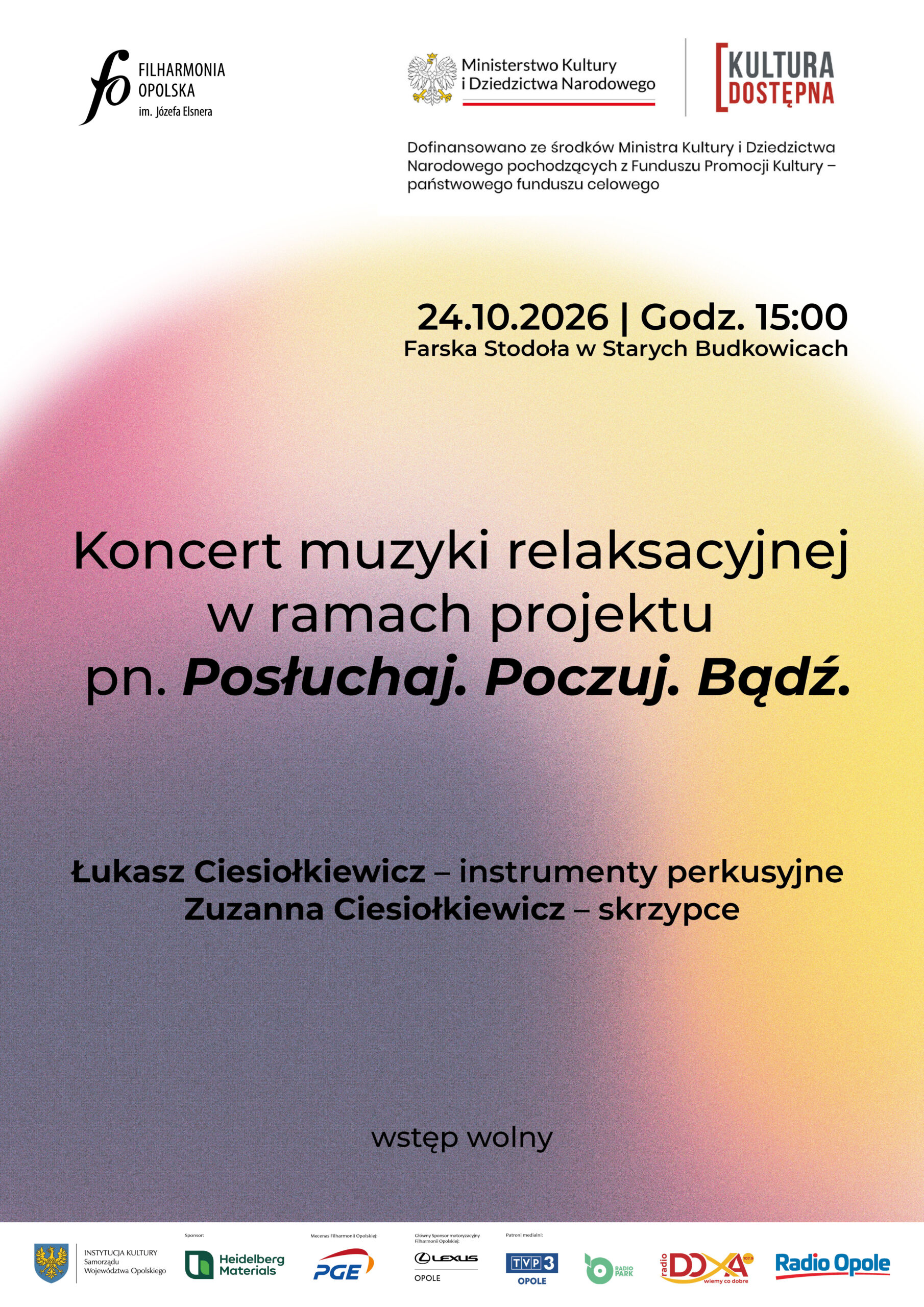 Koncert relaksacyjny w ramach kultury dostępnej 2026